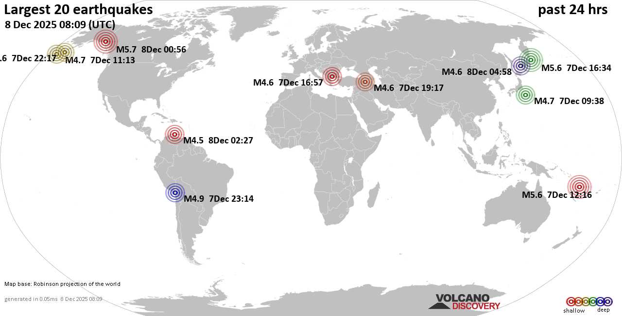 Erdbebenkarte 24 Std.