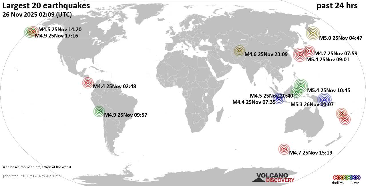 Erdbebenkarte 24 Std.