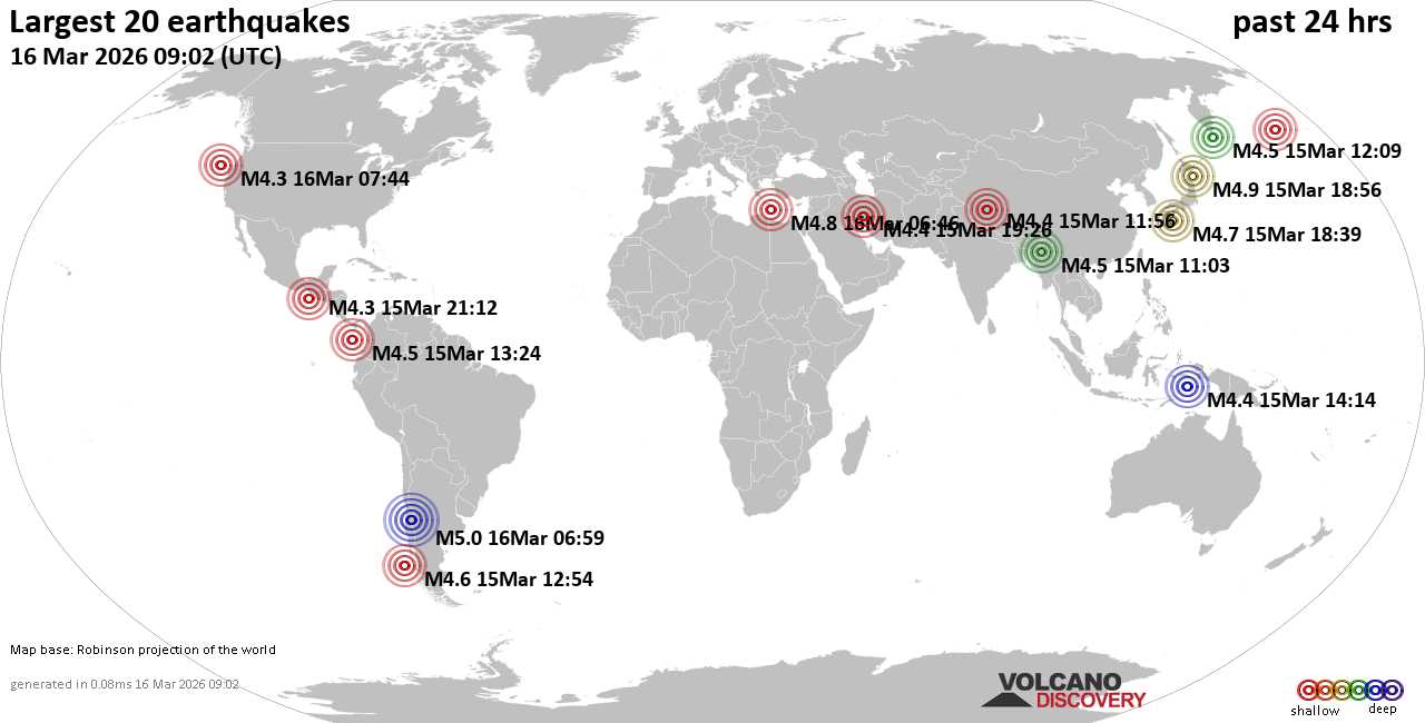 Erdbebenkarte 24 Std.