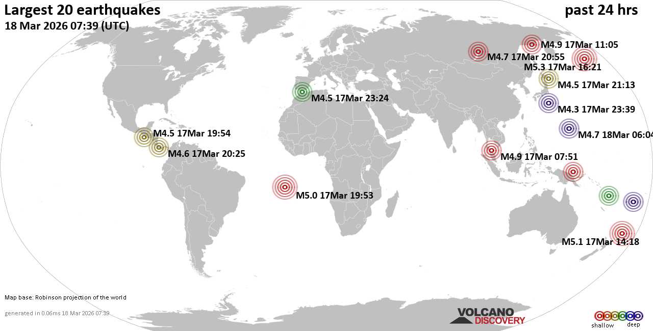 Erdbebenkarte 24 Std.