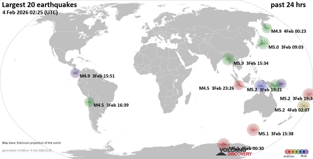 Erdbebenkarte 24 Std.