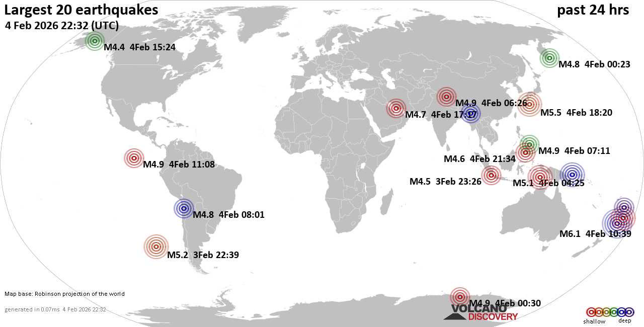 Erdbebenkarte 24 Std.