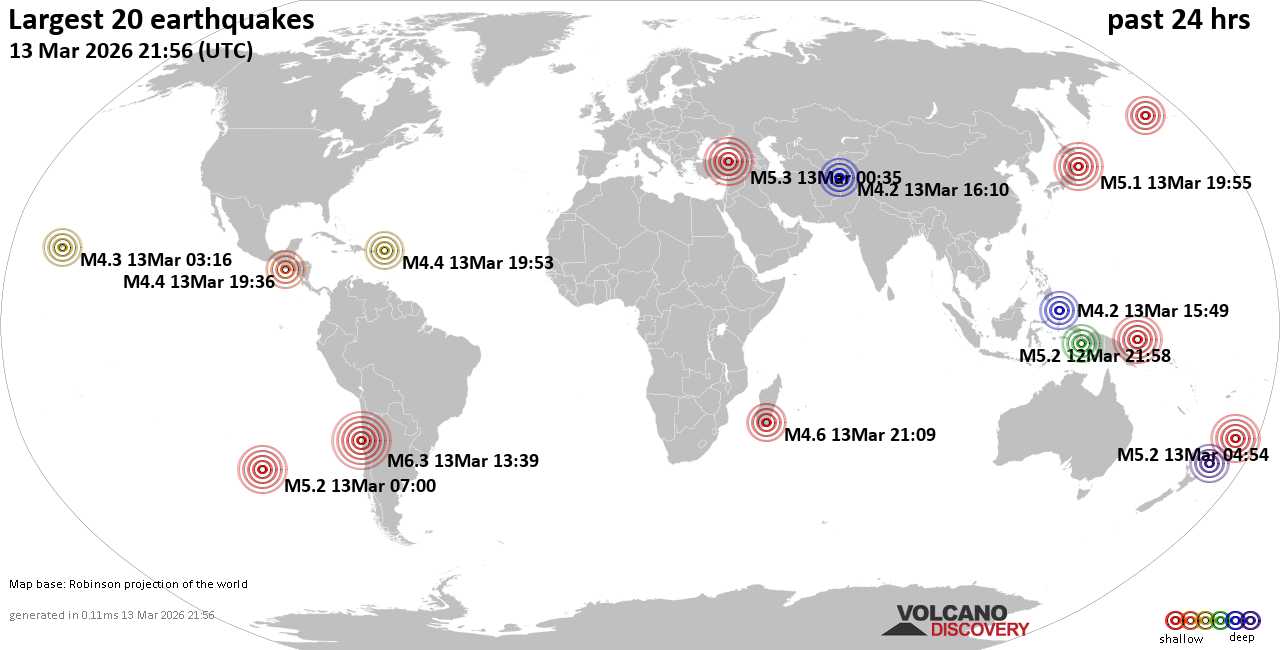 Erdbebenkarte 24 Std.