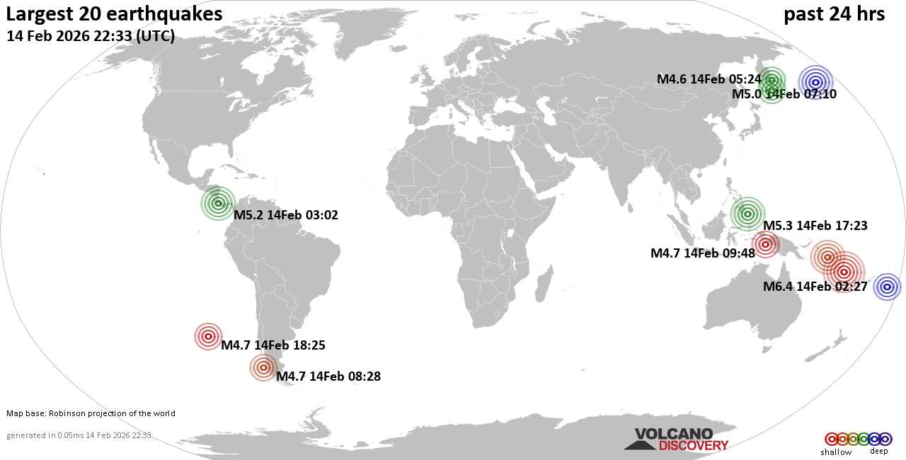 Erdbebenkarte 24 Std.