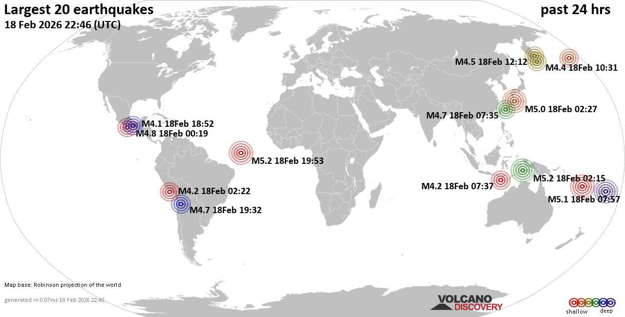 Erdbebenkarte 24 Std.