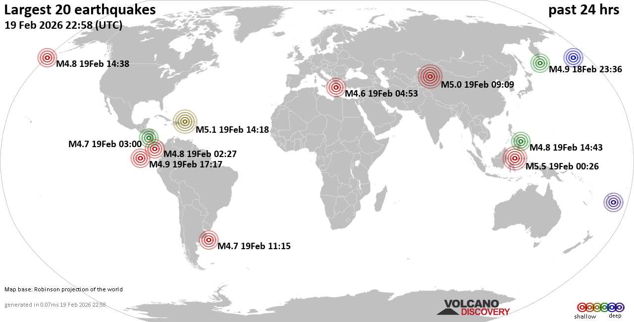 Erdbebenkarte 24 Std.