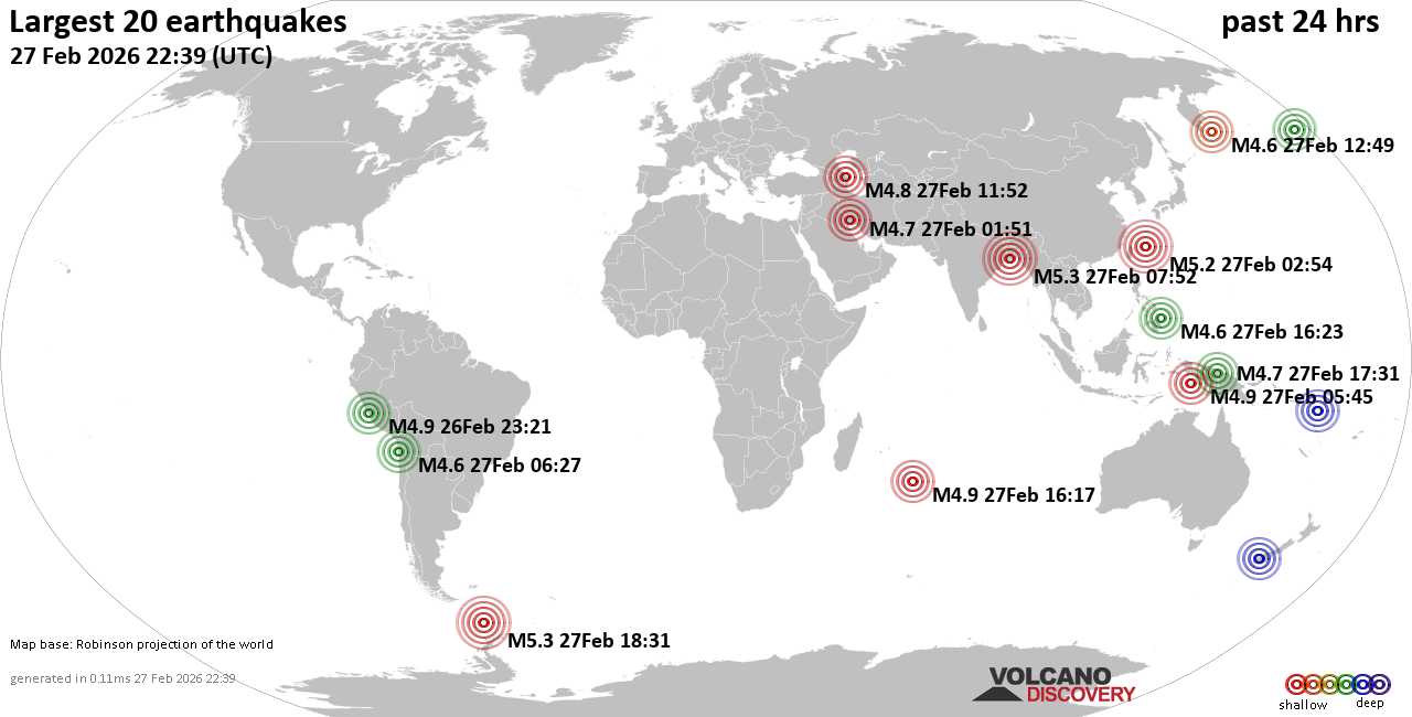 Erdbebenkarte 24 Std.