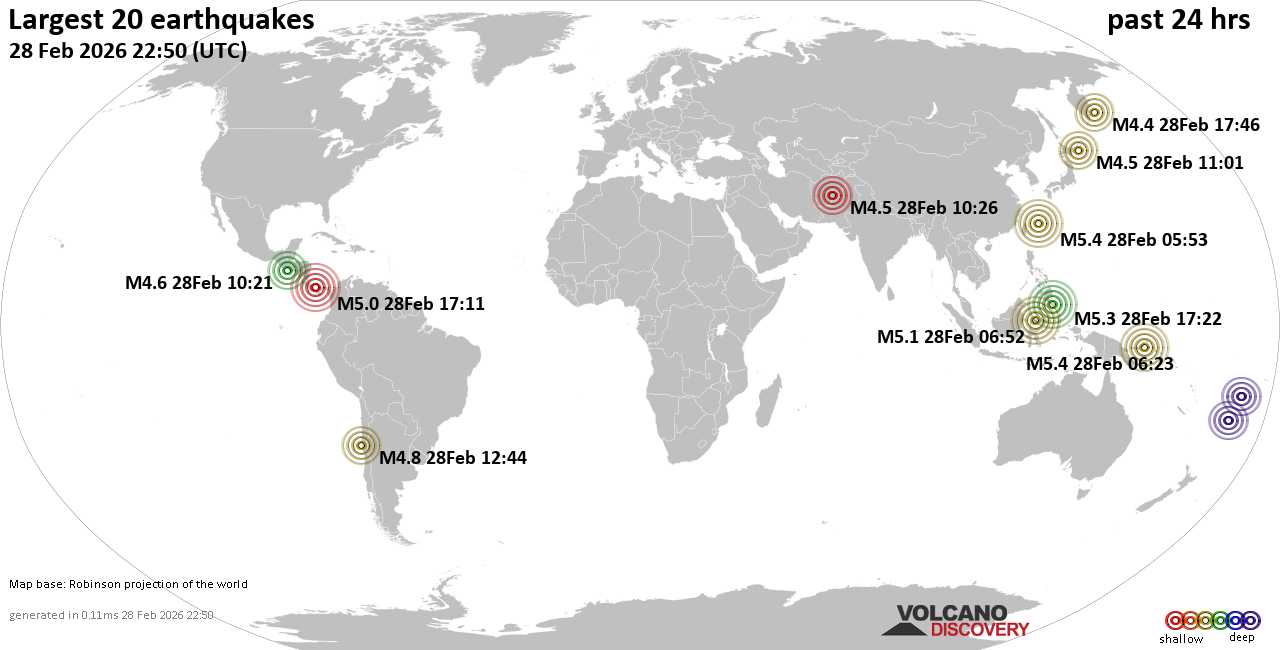 Erdbebenkarte 24 Std.