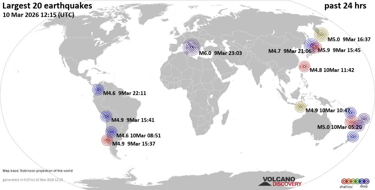 Erdbebenkarte 24 Std.