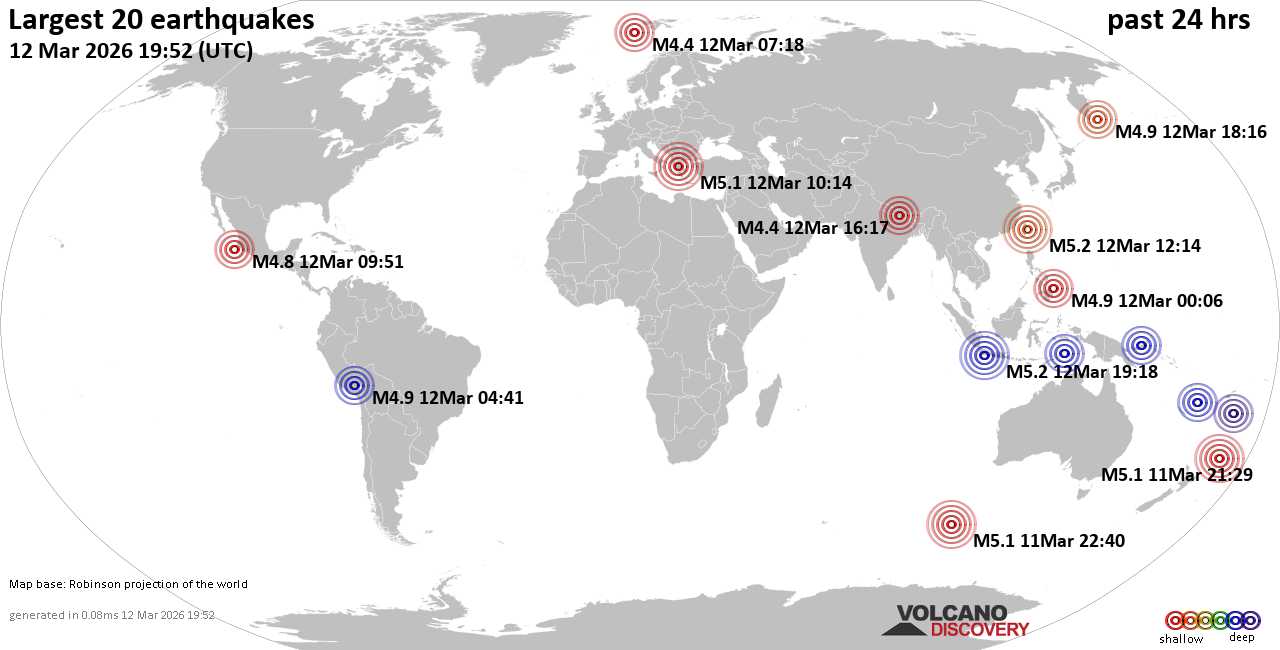 Erdbebenkarte 24 Std.