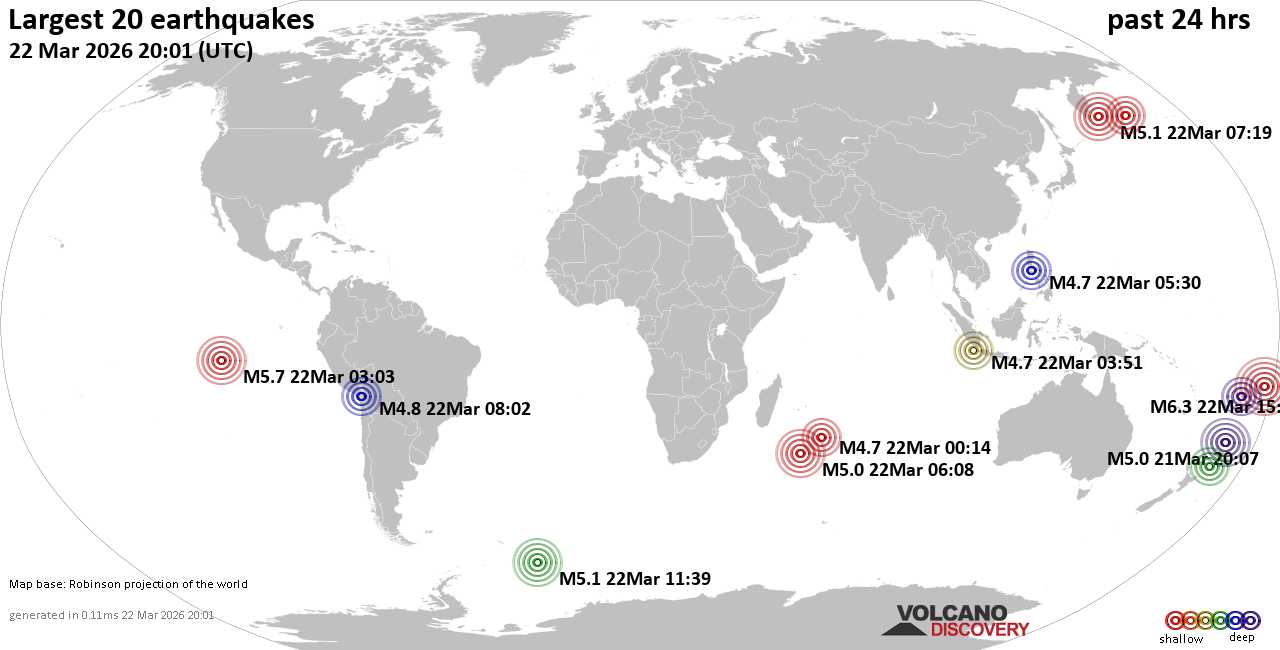 Erdbebenkarte 24 Std.