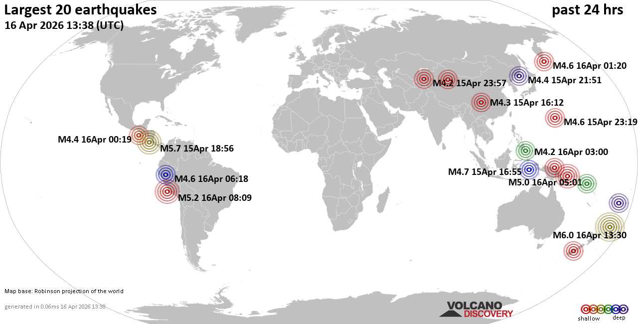 Erdbebenkarte 24 Std.