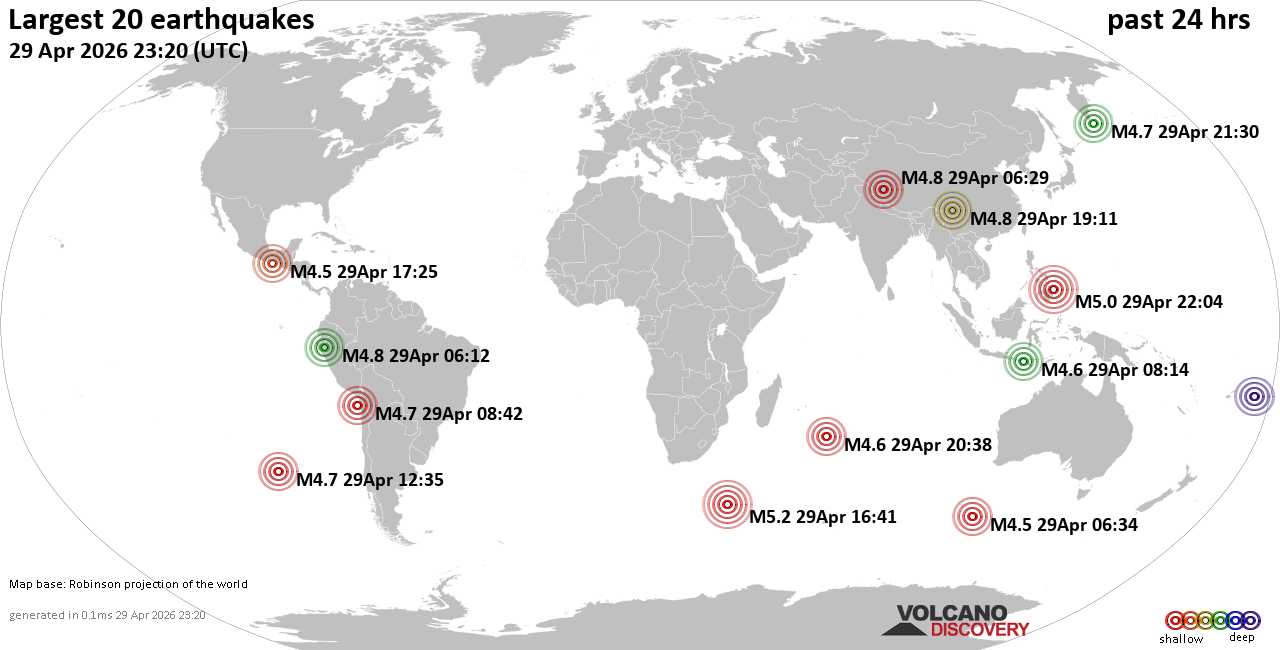 Erdbebenkarte 24 Std.