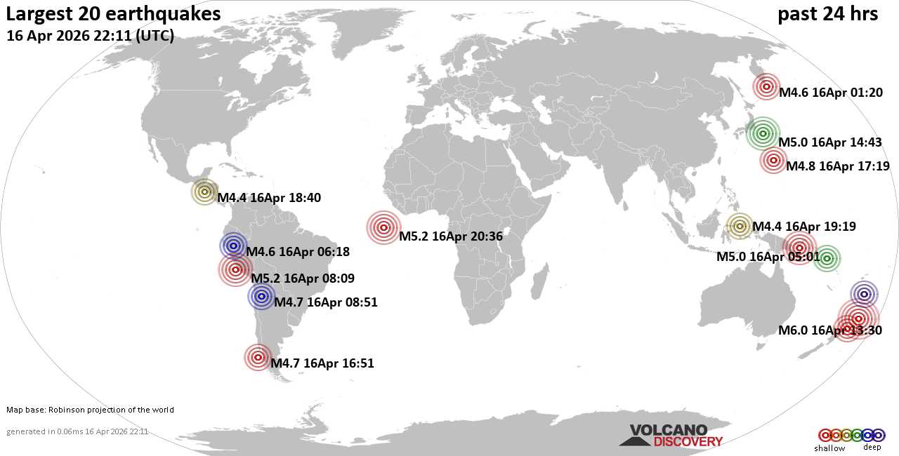 Erdbebenkarte 24 Std.