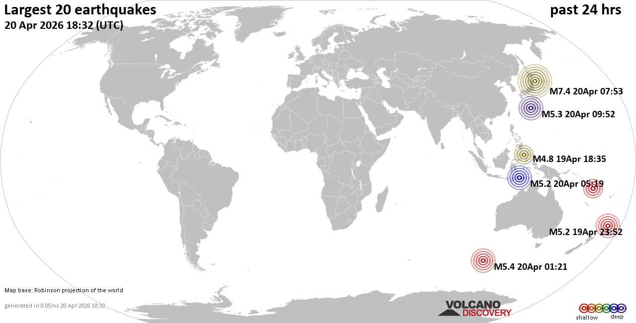 Erdbebenkarte 24 Std.