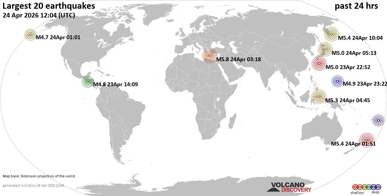 Erdbebenkarte 24 Std.