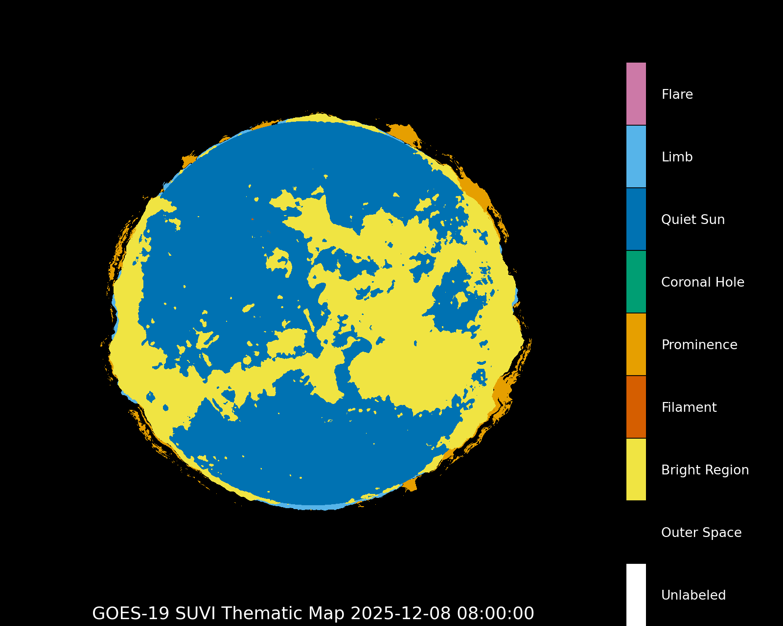 GOES-16 SUVI Thematic Map
