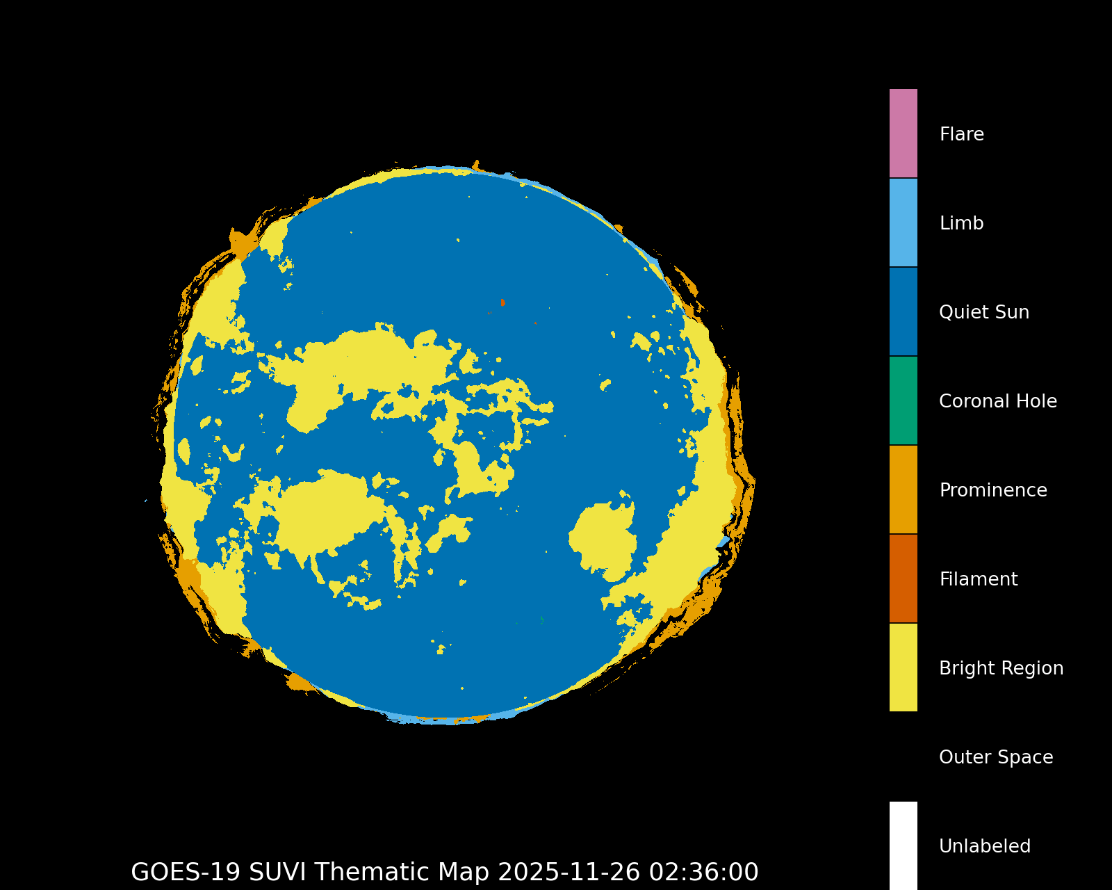 GOES-16 SUVI Thematic Map