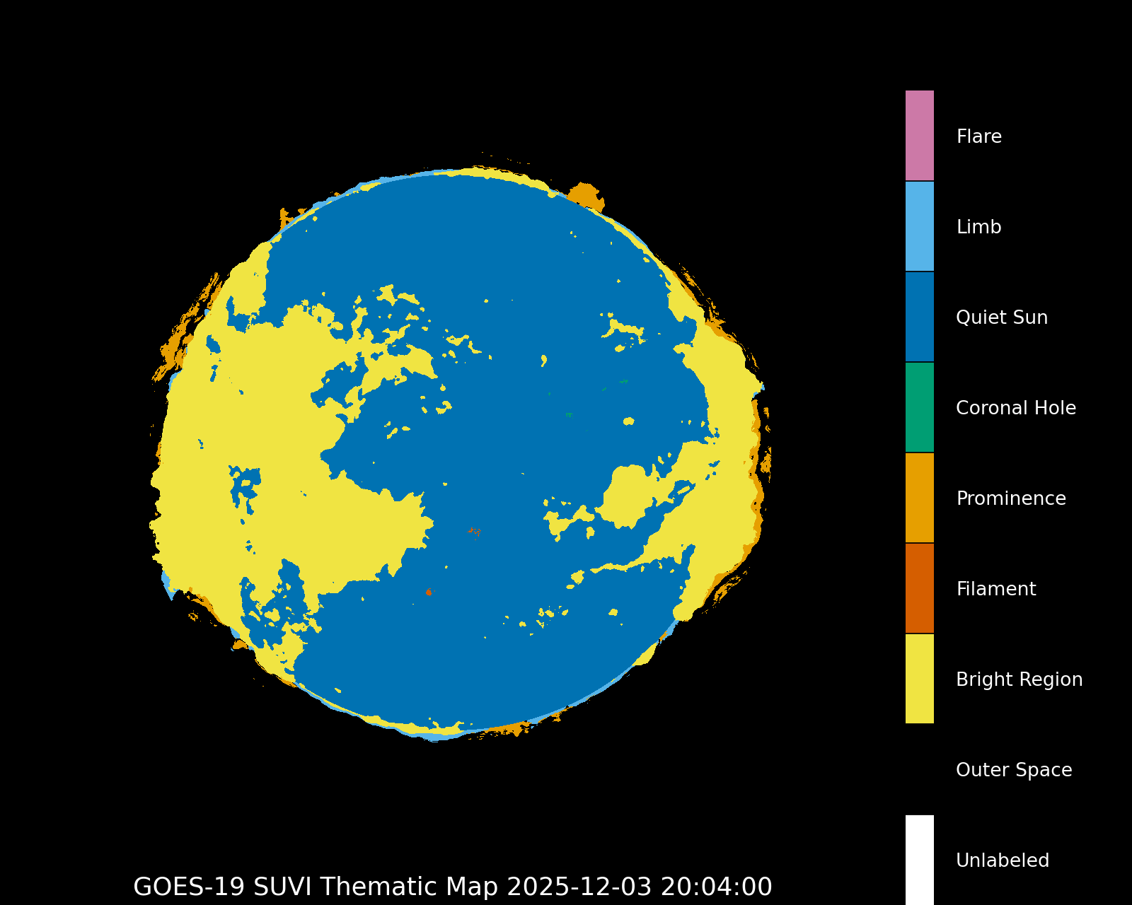 GOES-16 SUVI Thematic Map
