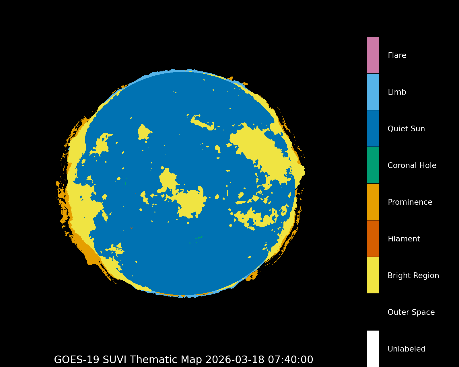 GOES-16 SUVI Thematic Map