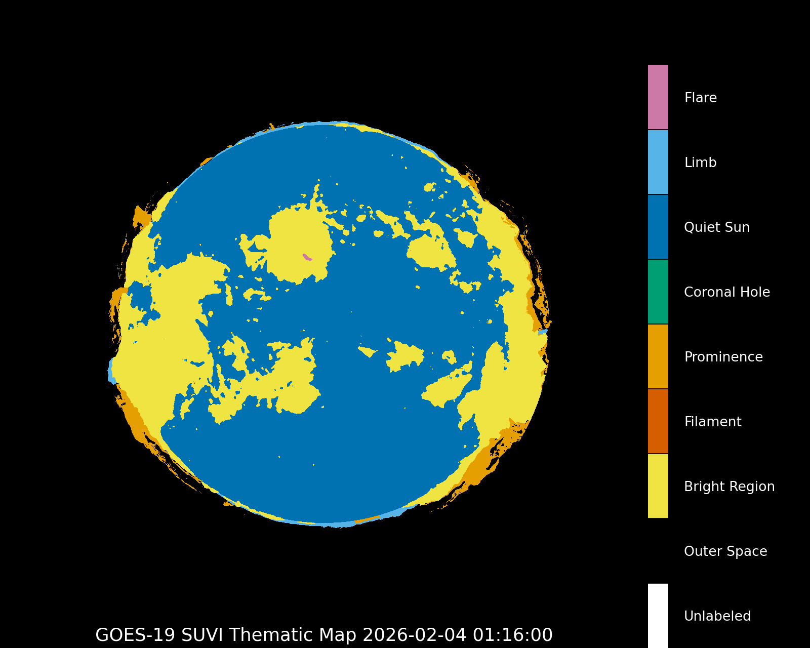 GOES-16 SUVI Thematic Map