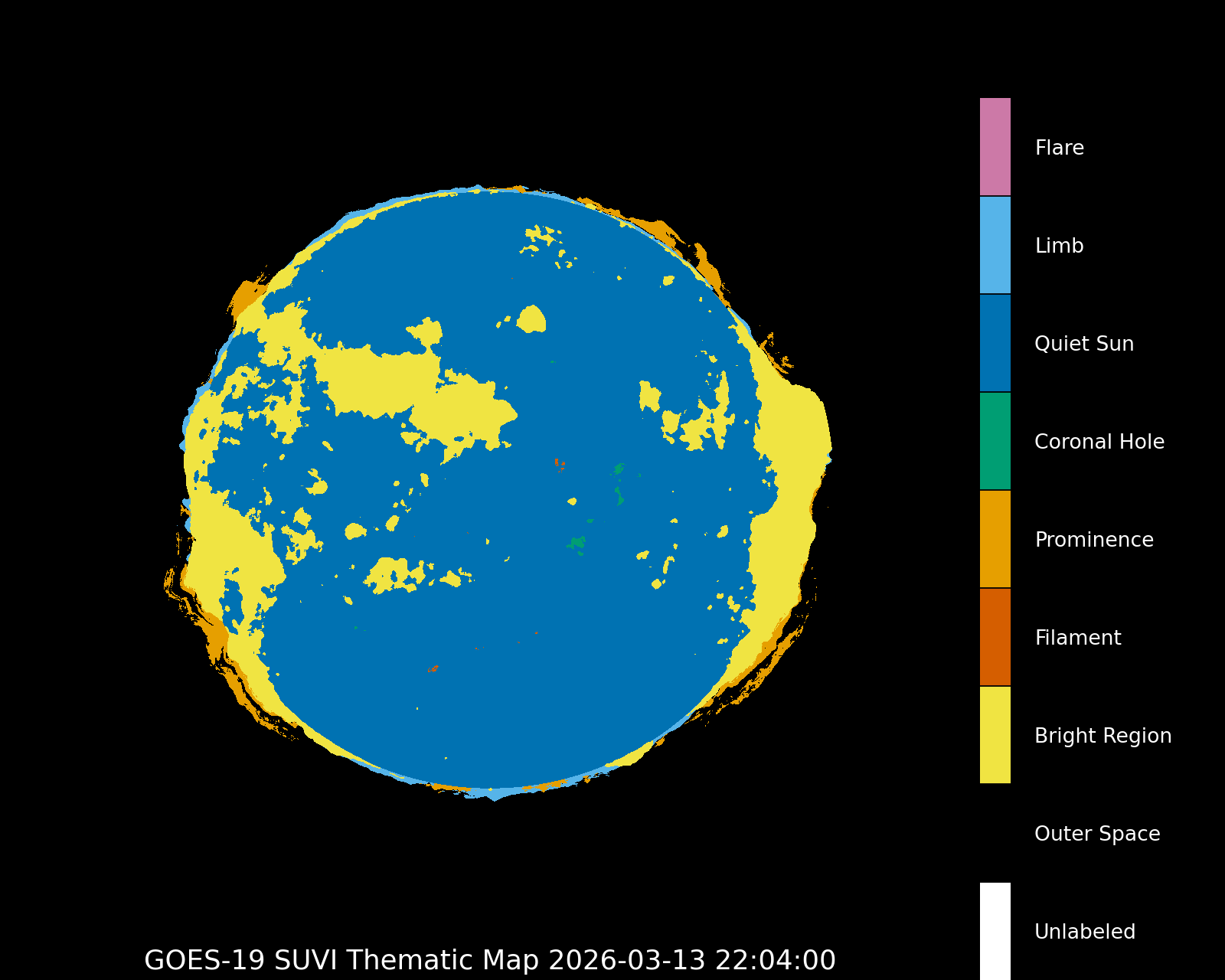 GOES-16 SUVI Thematic Map