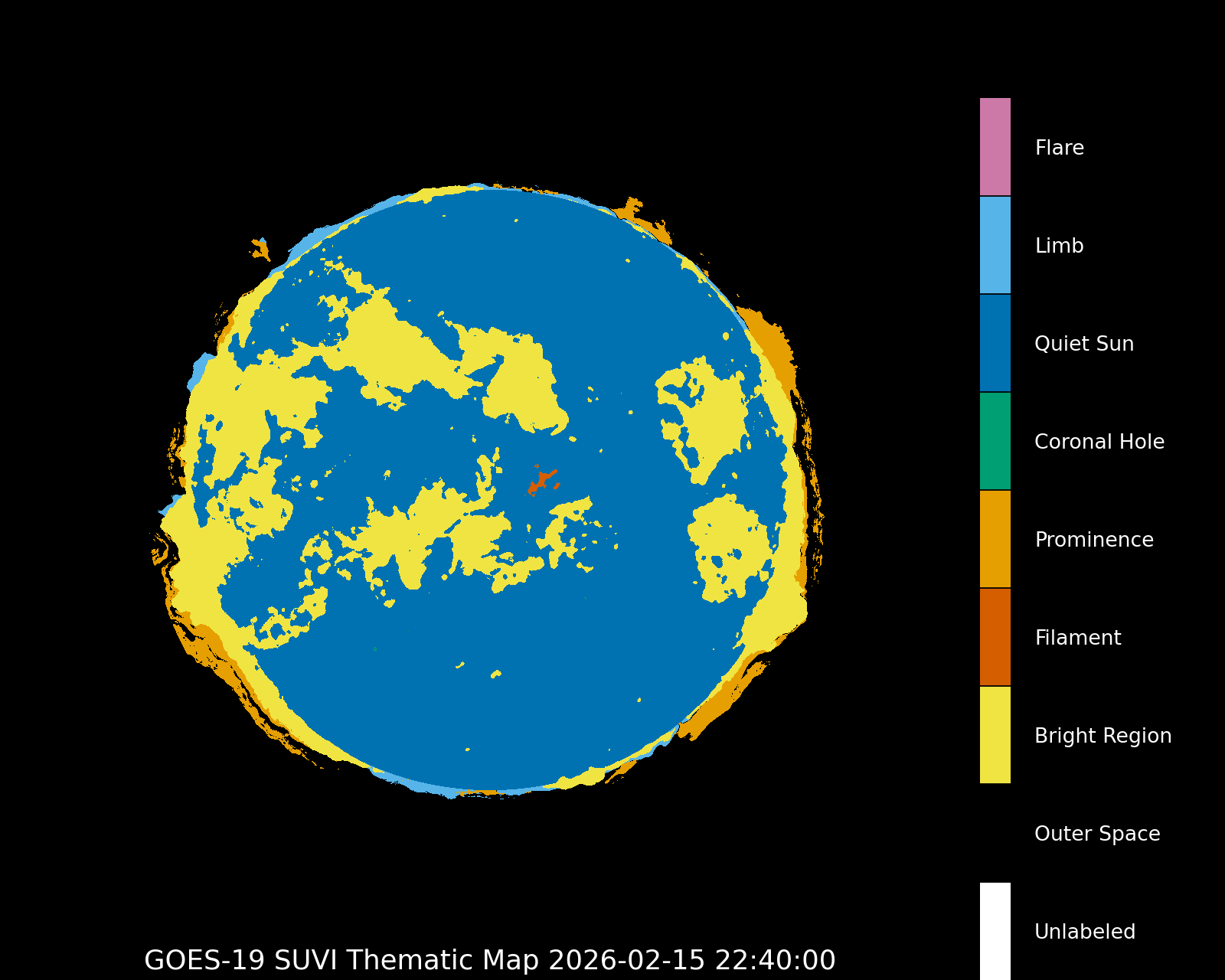 GOES-16 SUVI Thematic Map