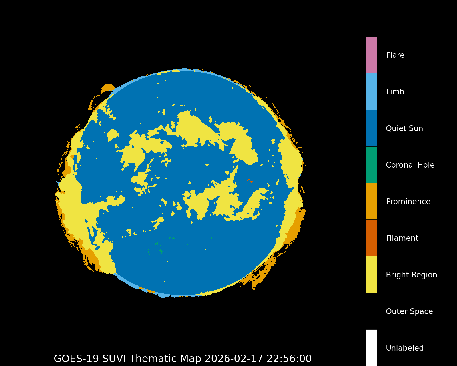 GOES-16 SUVI Thematic Map