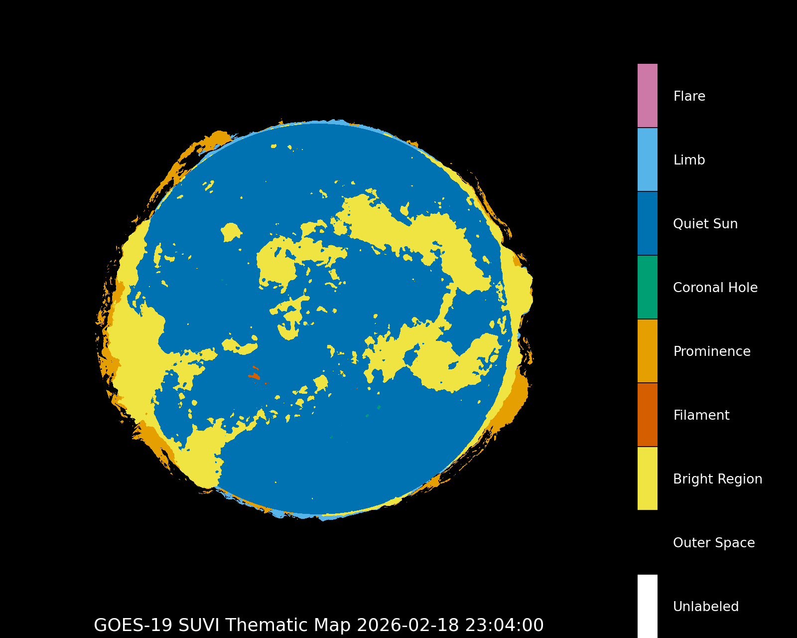 GOES-16 SUVI Thematic Map