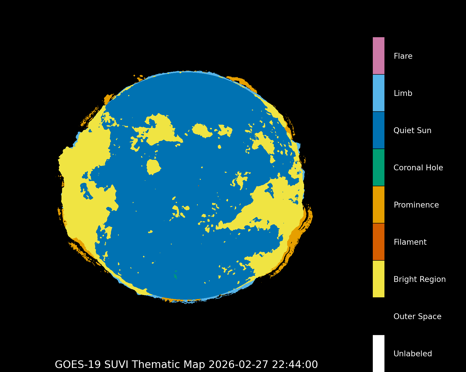 GOES-16 SUVI Thematic Map