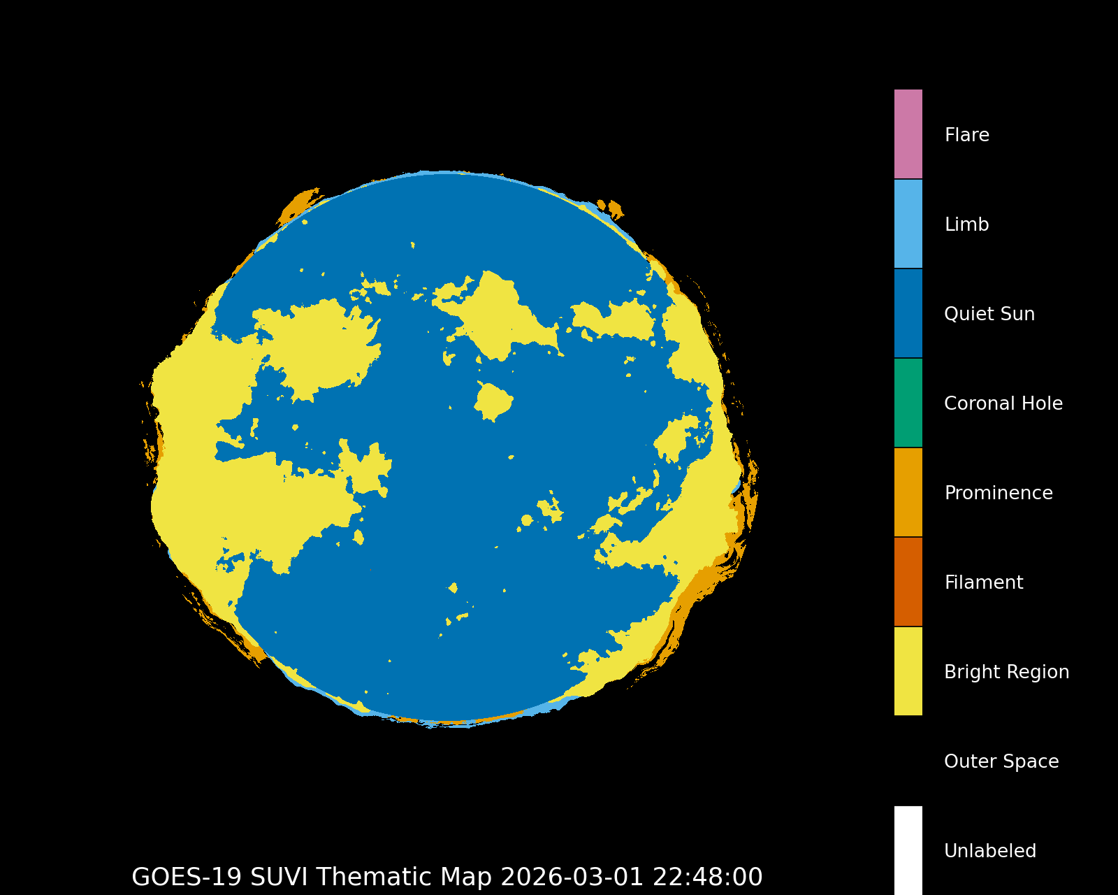 GOES-16 SUVI Thematic Map