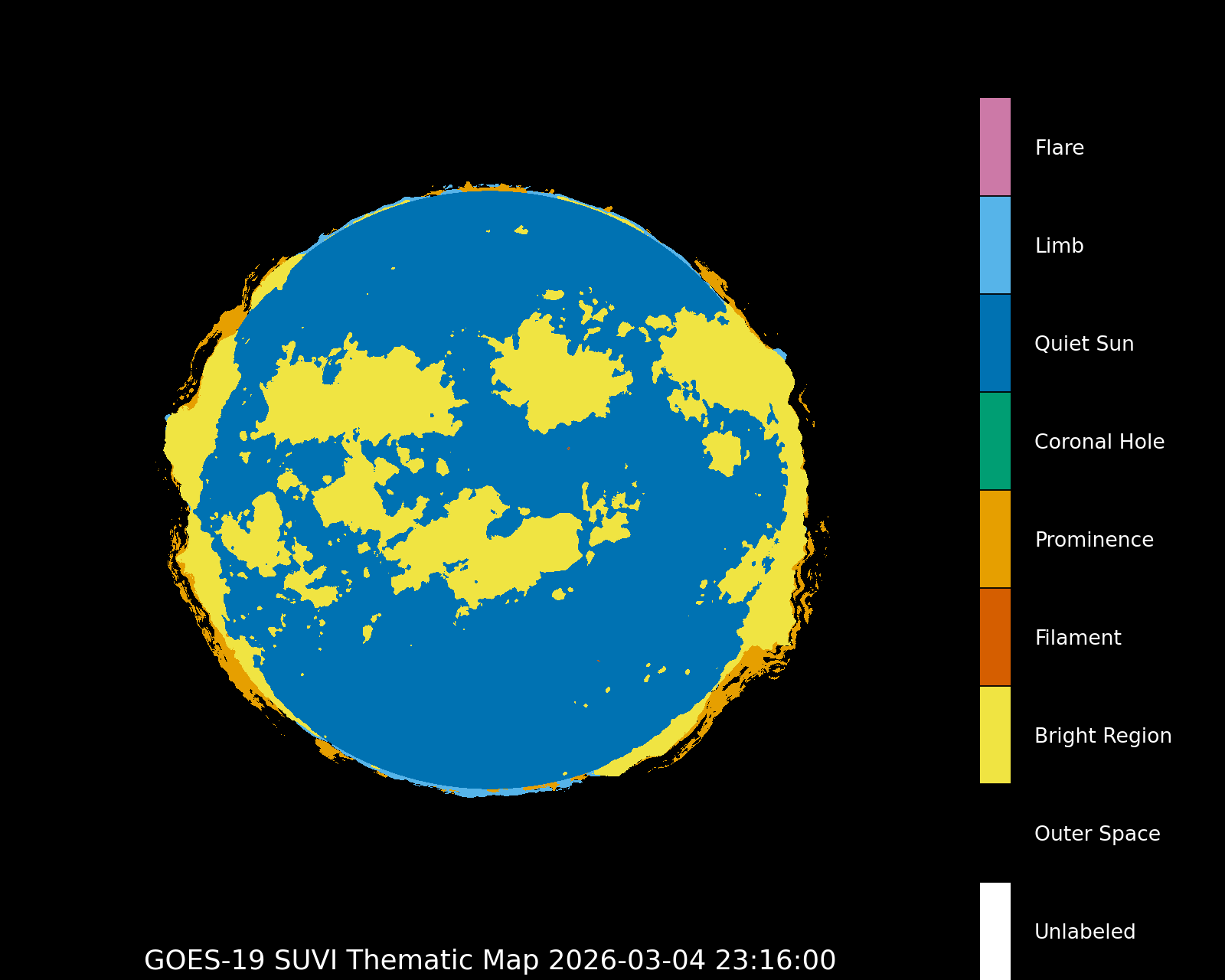 GOES-16 SUVI Thematic Map