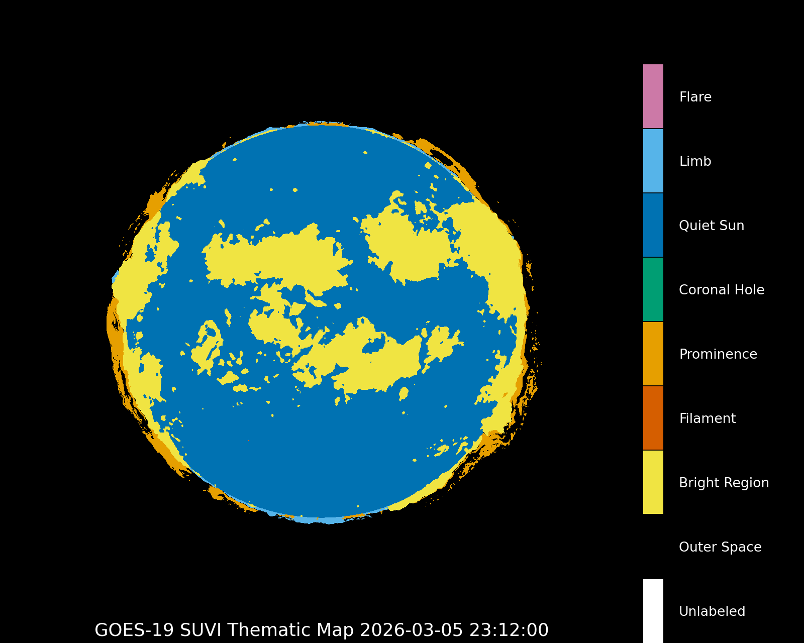 GOES-16 SUVI Thematic Map
