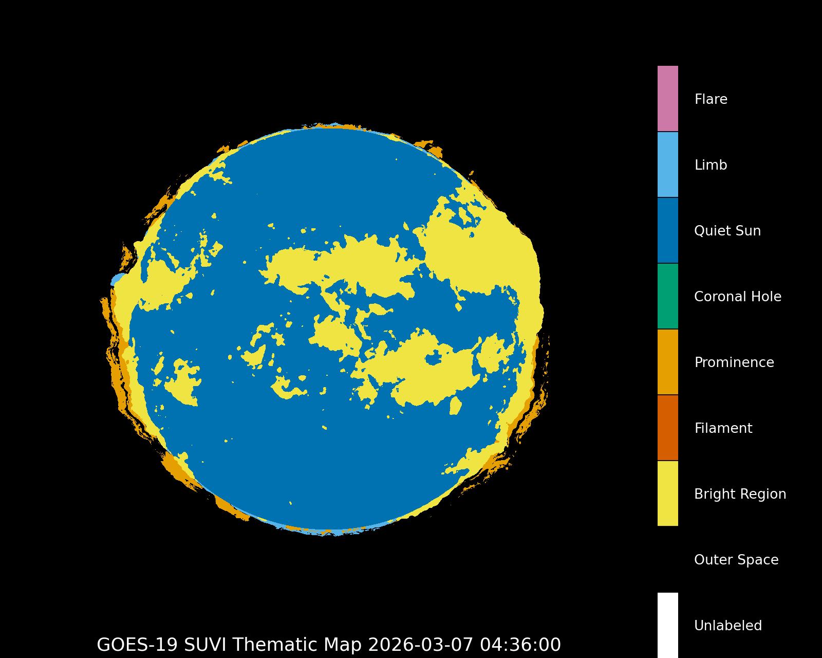 GOES-16 SUVI Thematic Map