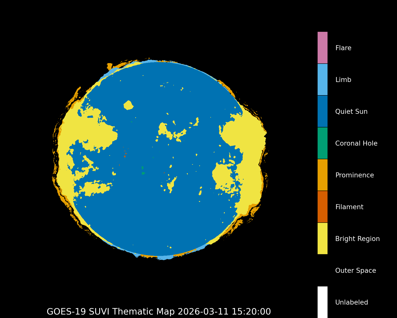GOES-16 SUVI Thematic Map