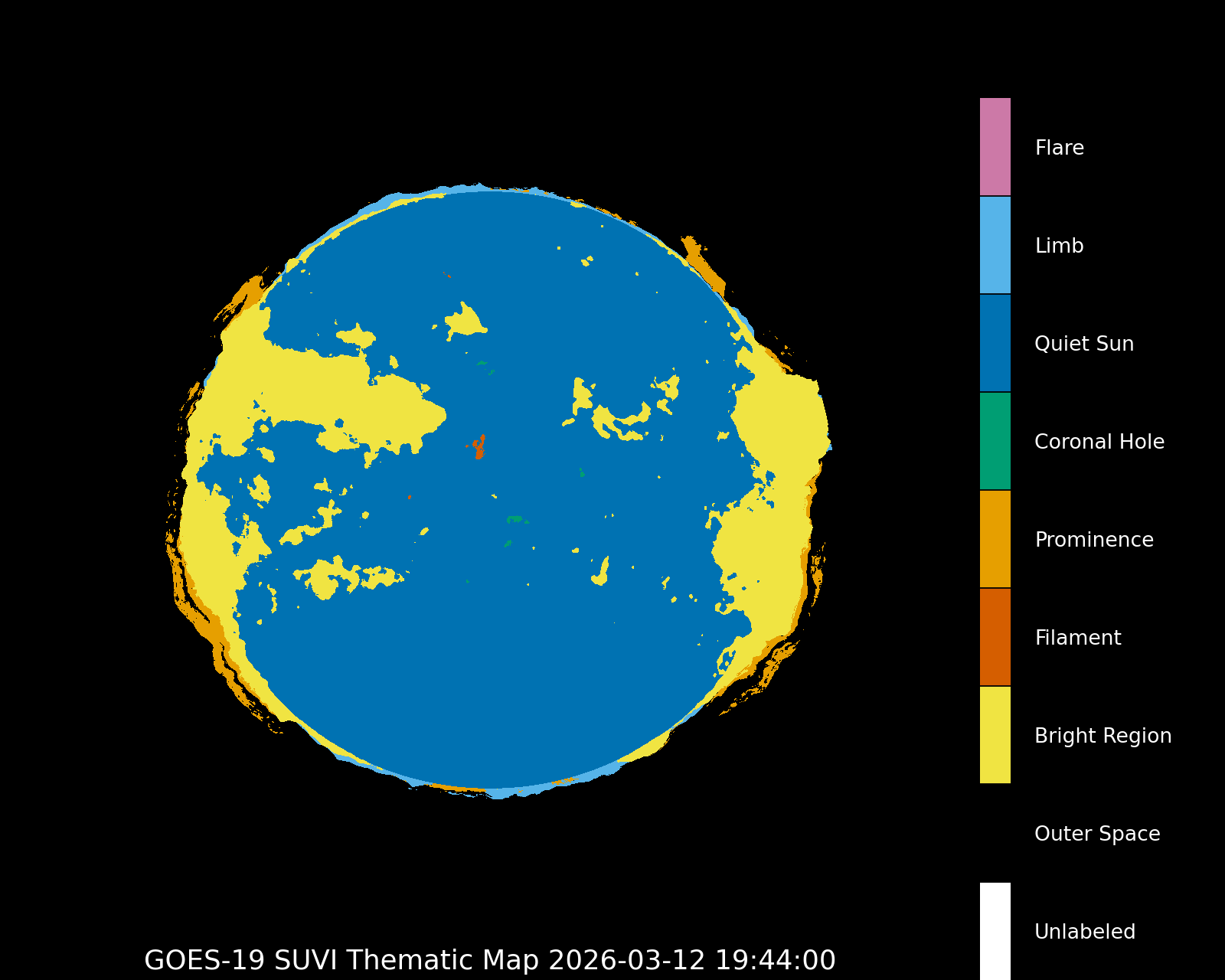 GOES-16 SUVI Thematic Map