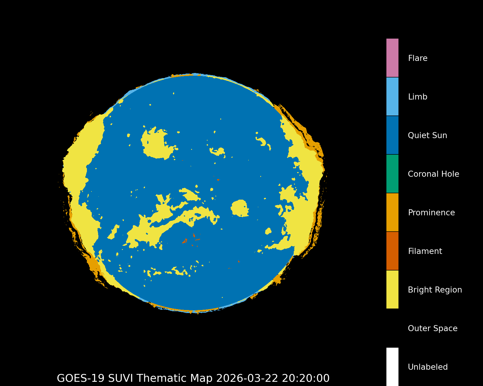 GOES-16 SUVI Thematic Map