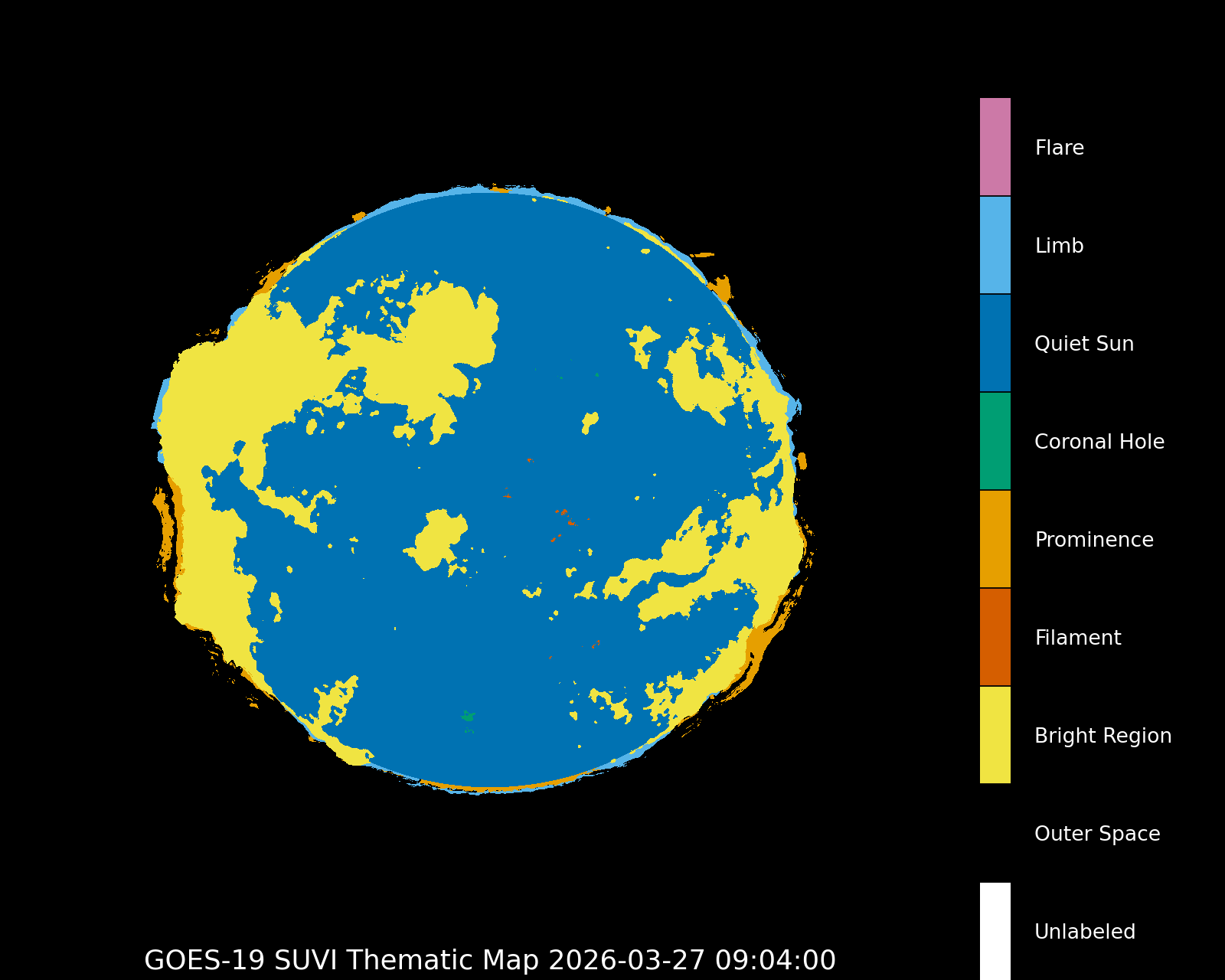 GOES-16 SUVI Thematic Map