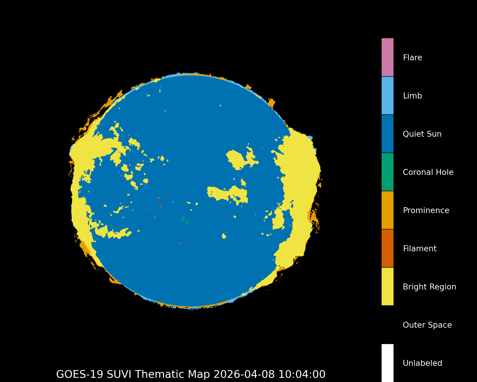 GOES-16 SUVI Thematic Map