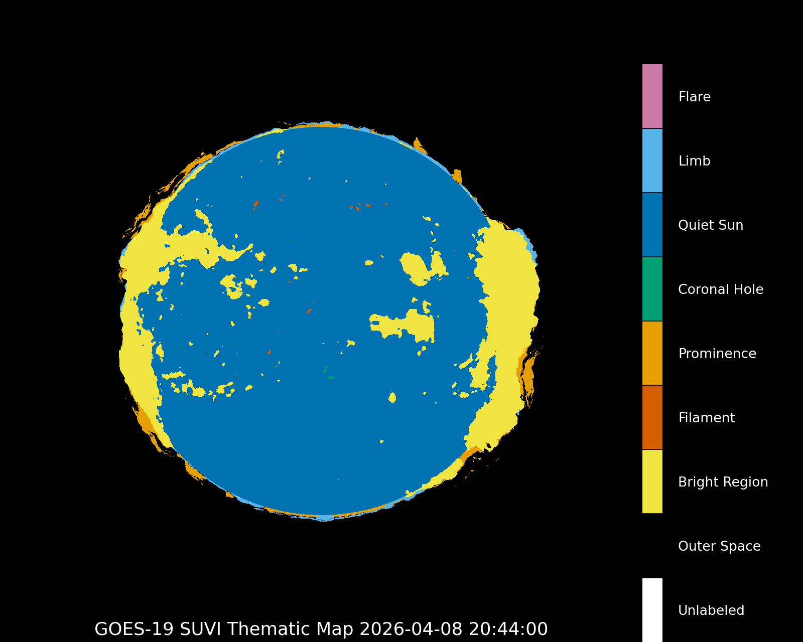 GOES-16 SUVI Thematic Map