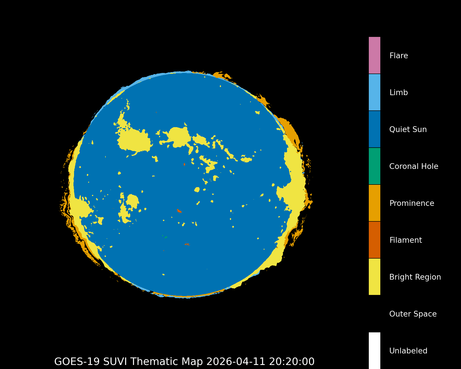 GOES-16 SUVI Thematic Map