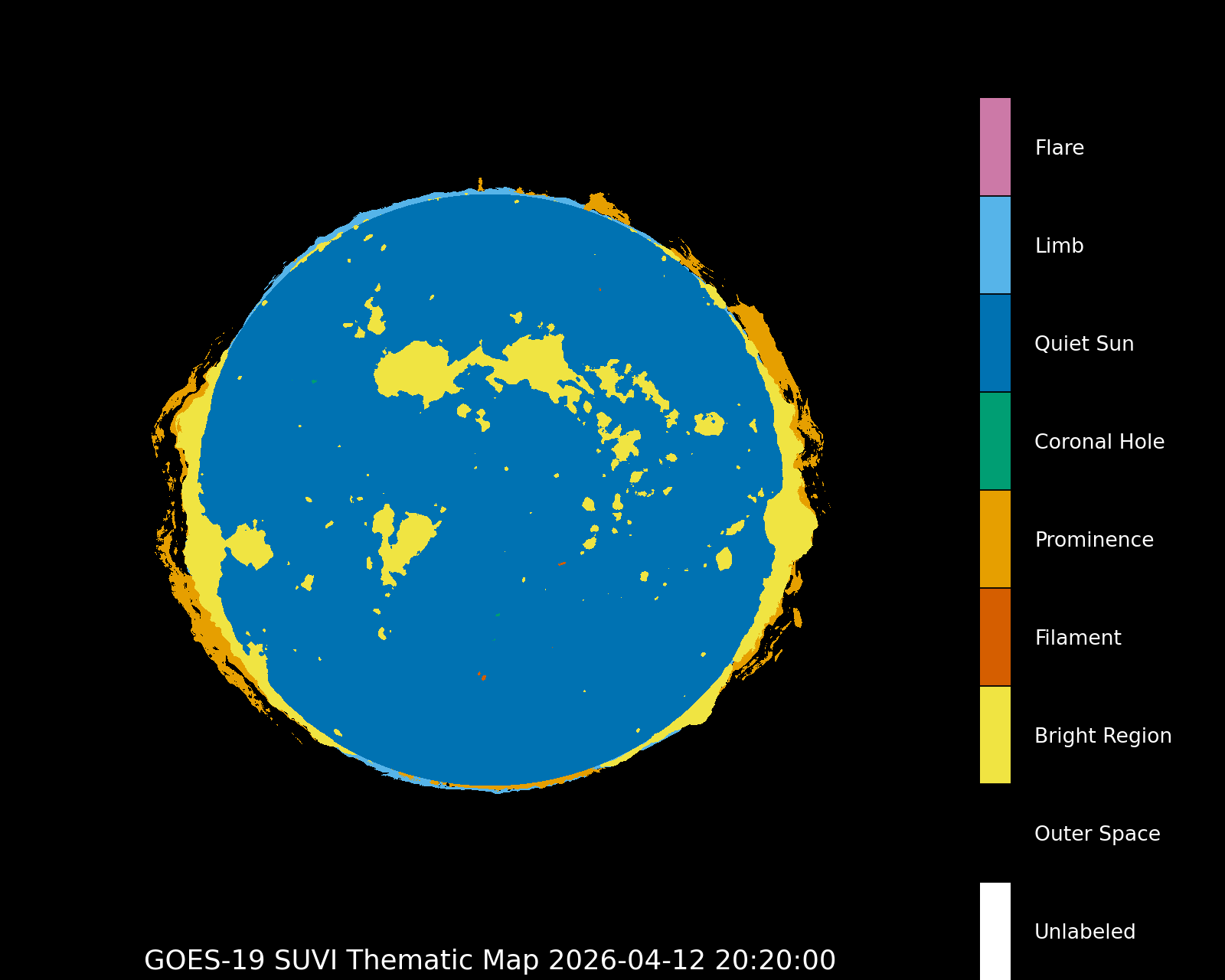 GOES-16 SUVI Thematic Map