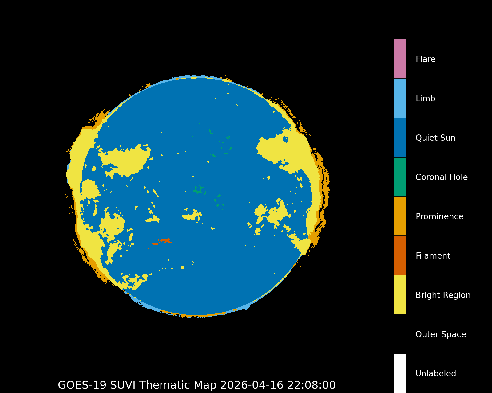 GOES-16 SUVI Thematic Map