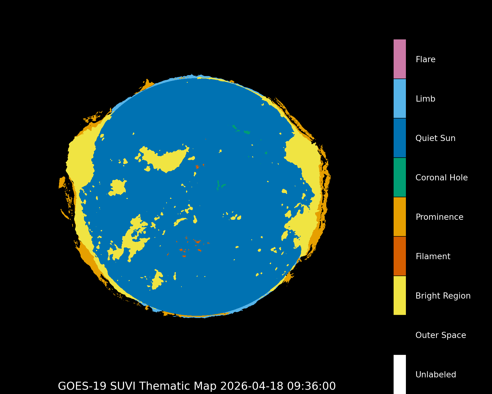 GOES-16 SUVI Thematic Map