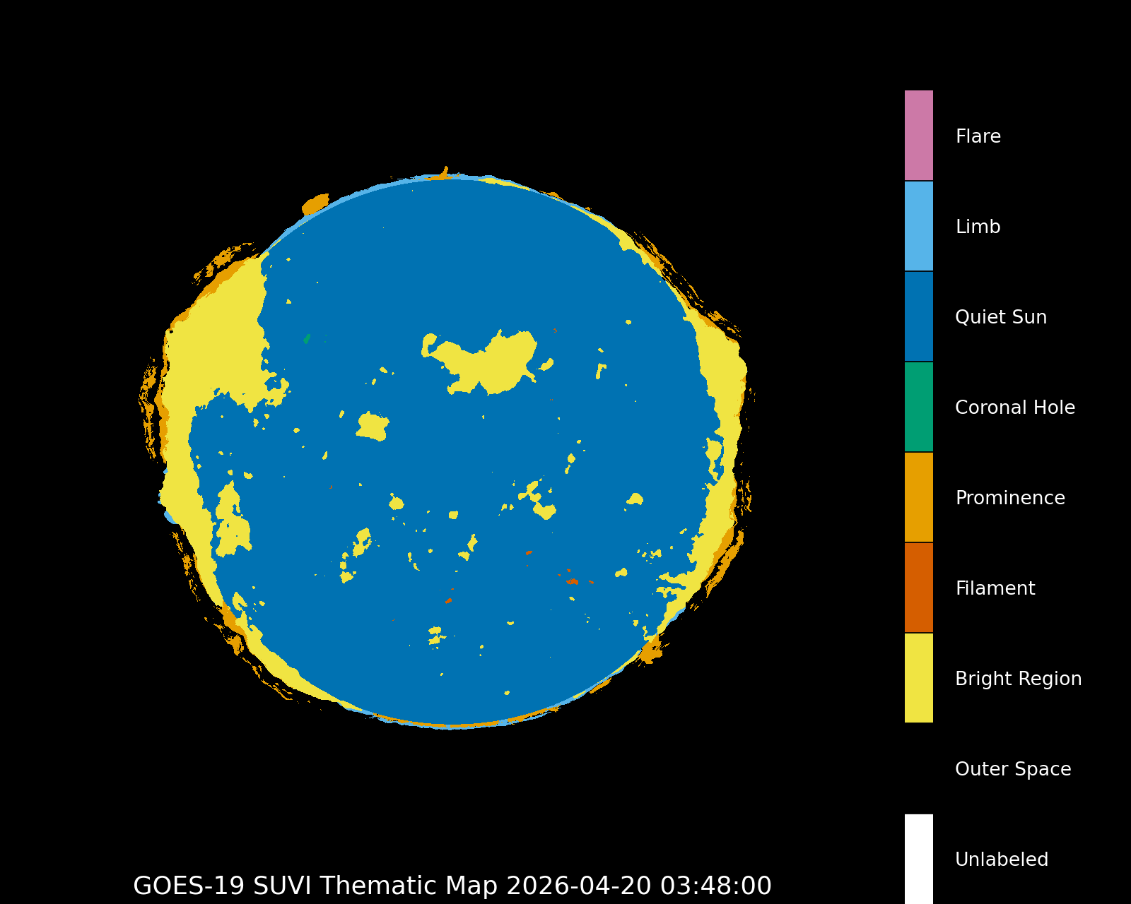 GOES-16 SUVI Thematic Map