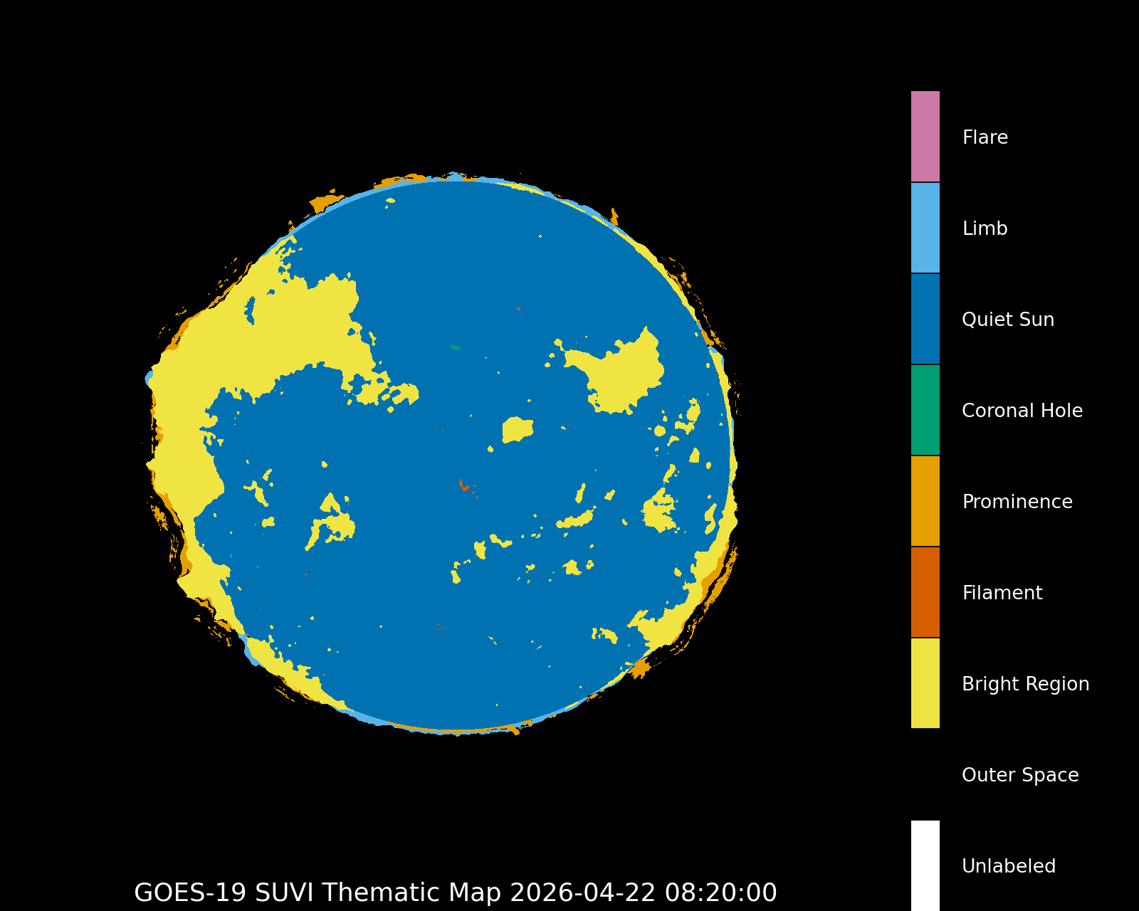 GOES-16 SUVI Thematic Map