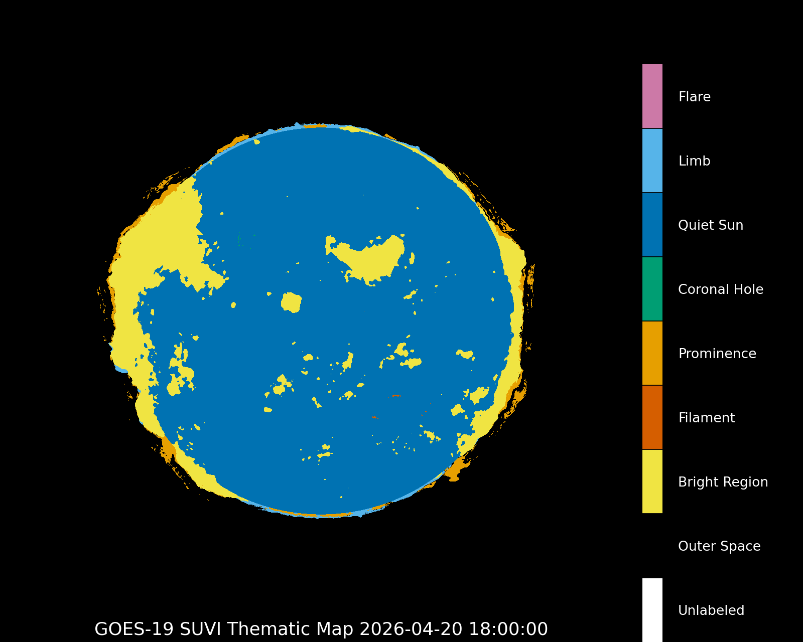 GOES-16 SUVI Thematic Map