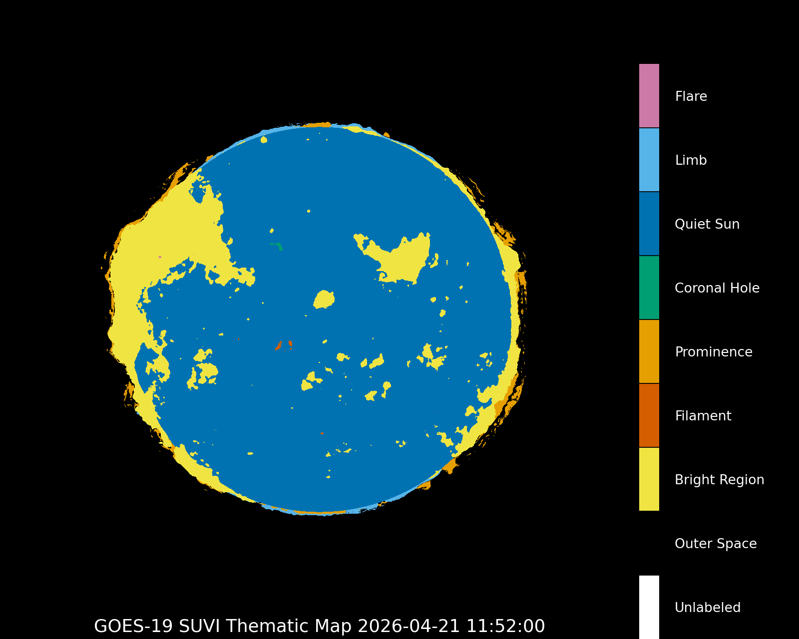 GOES-16 SUVI Thematic Map