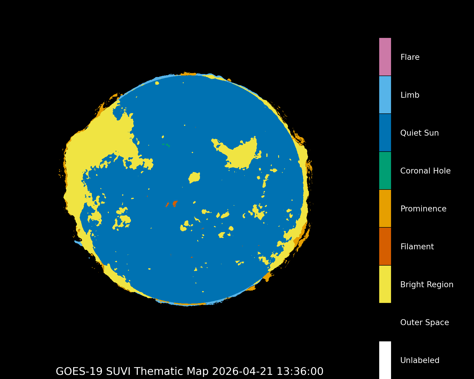 GOES-16 SUVI Thematic Map