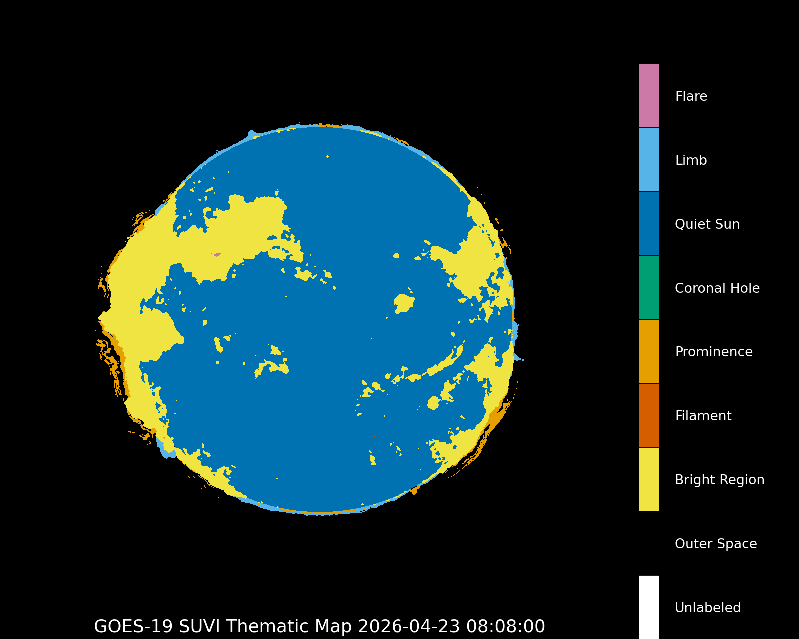 GOES-16 SUVI Thematic Map